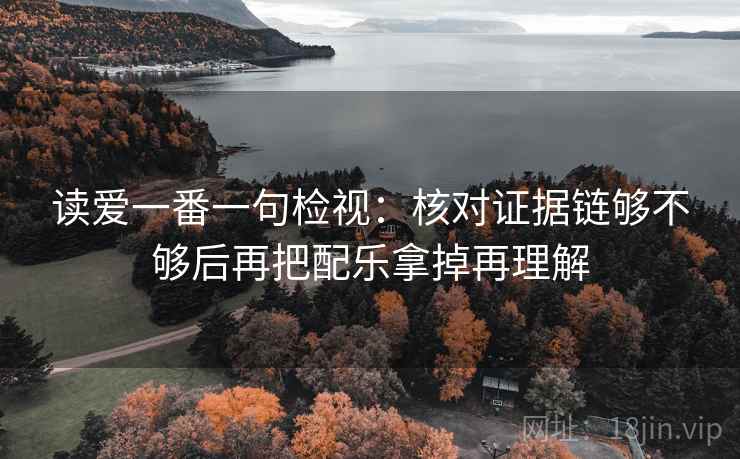 读爱一番一句检视：核对证据链够不够后再把配乐拿掉再理解  第1张