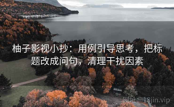 柚子影视小抄：用例引导思考，把标题改成问句，清理干扰因素  第2张