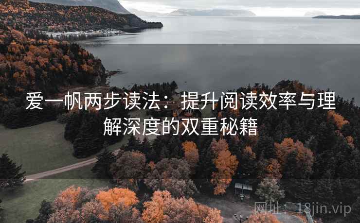 爱一帆两步读法:提升阅读效率与理解深度的双重秘籍